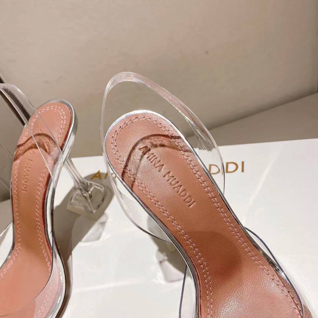 Amina Muaddi PVC High Heels