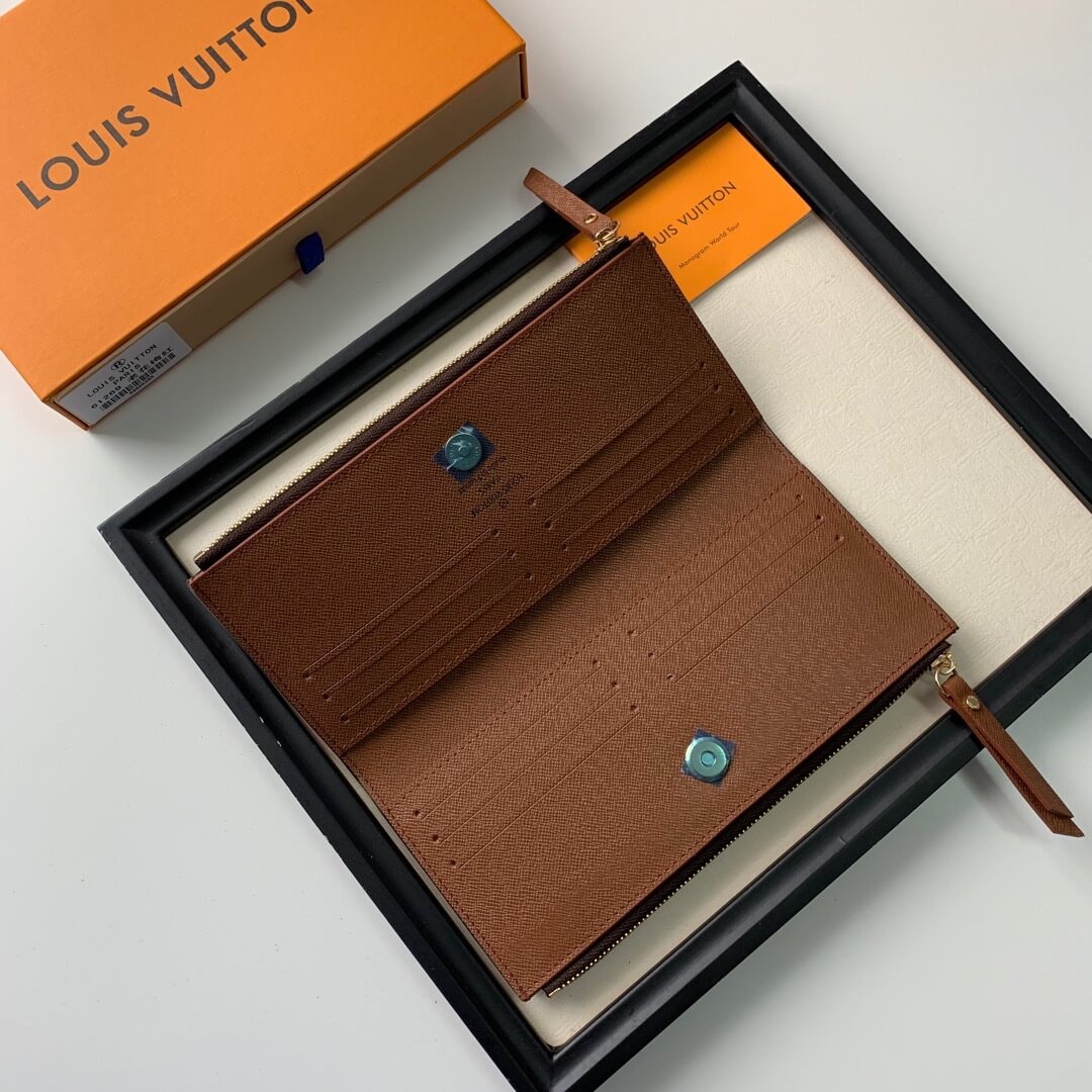 LOUIV Wallet Double Zippers
