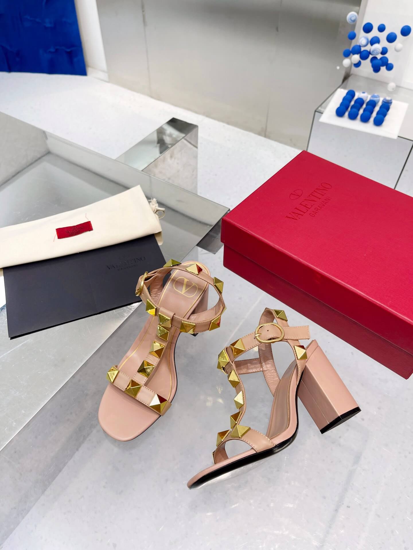 VALEN Chunky Studs Heels