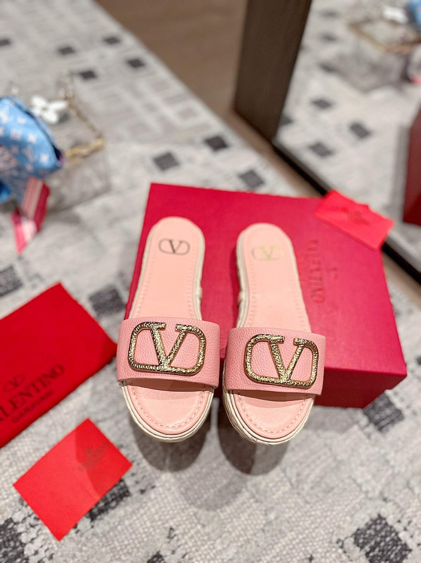 VALEN Raffia Slides