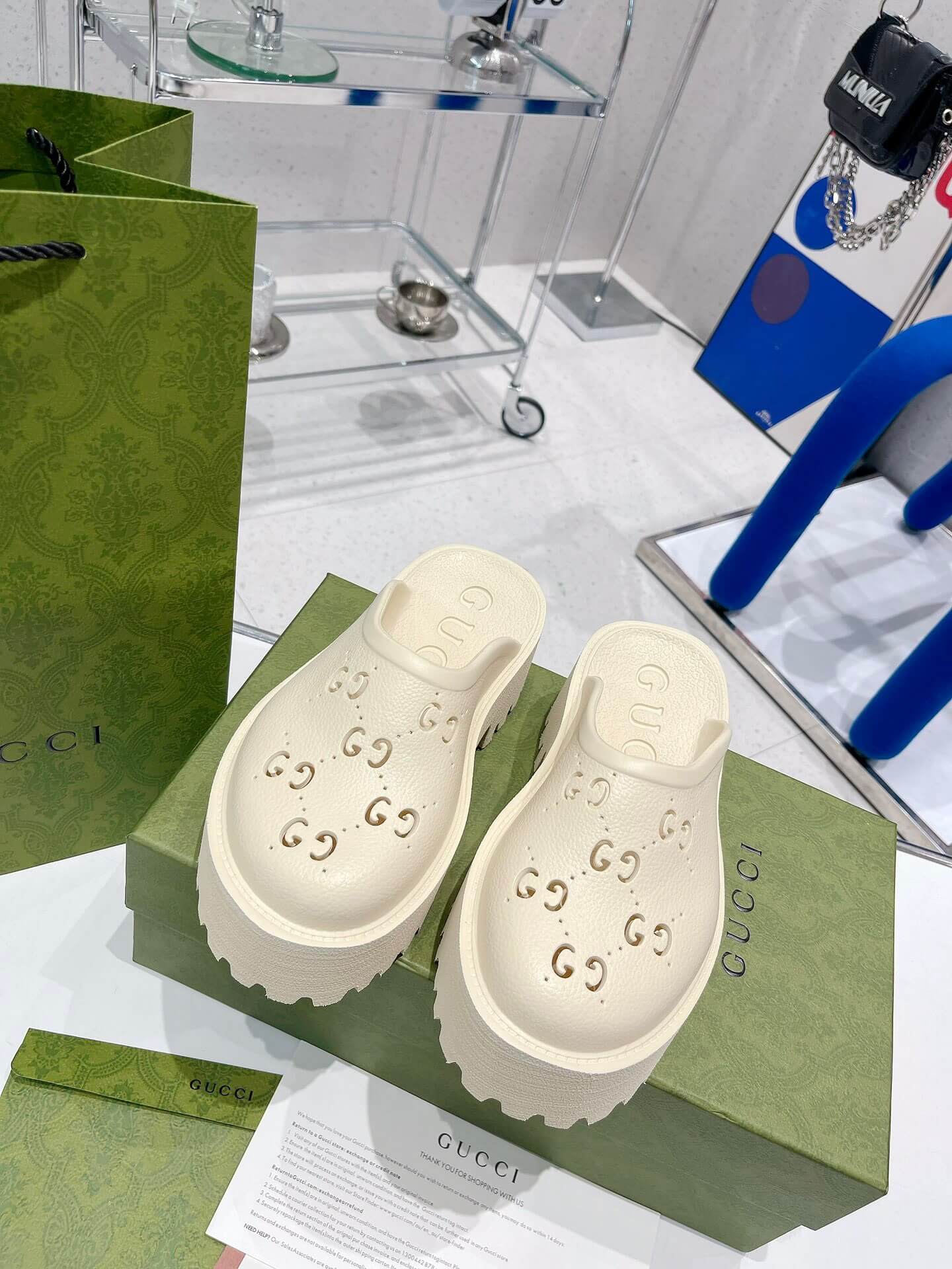 GG Platform Rubber Sandals