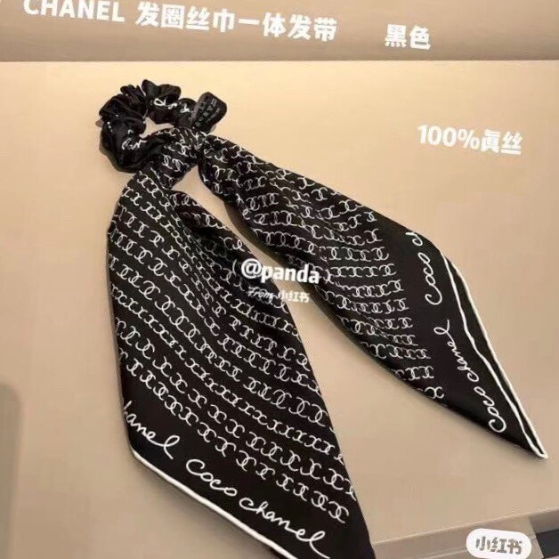 CC Silk Scarf + Hair Tie Set