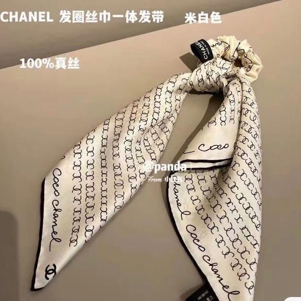 CC Silk Scarf + Hair Tie Set