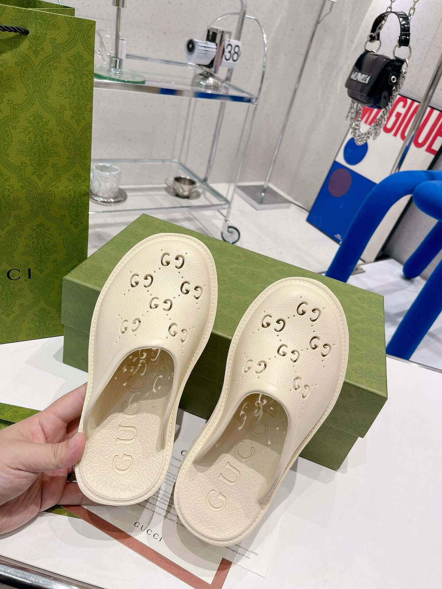 GG Platform Rubber Sandals
