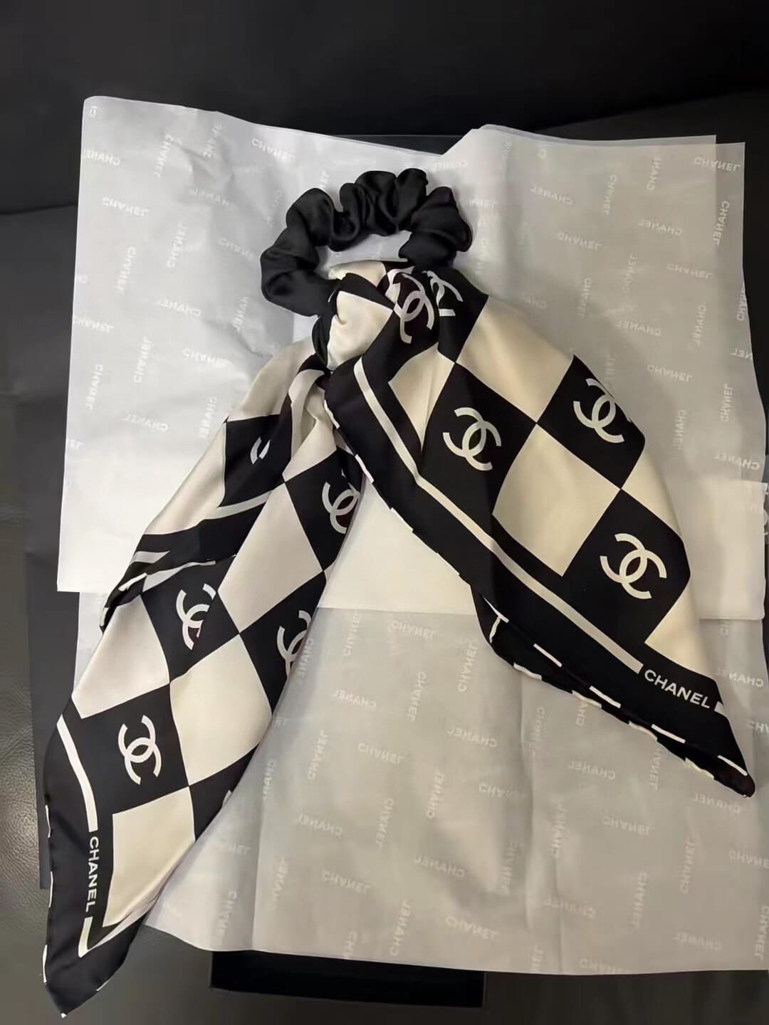 CC Silk Scarf + Hair Tie Set