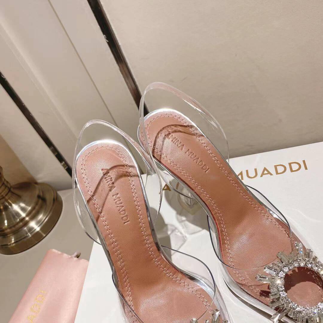Amina Muaddi PVC High Heels