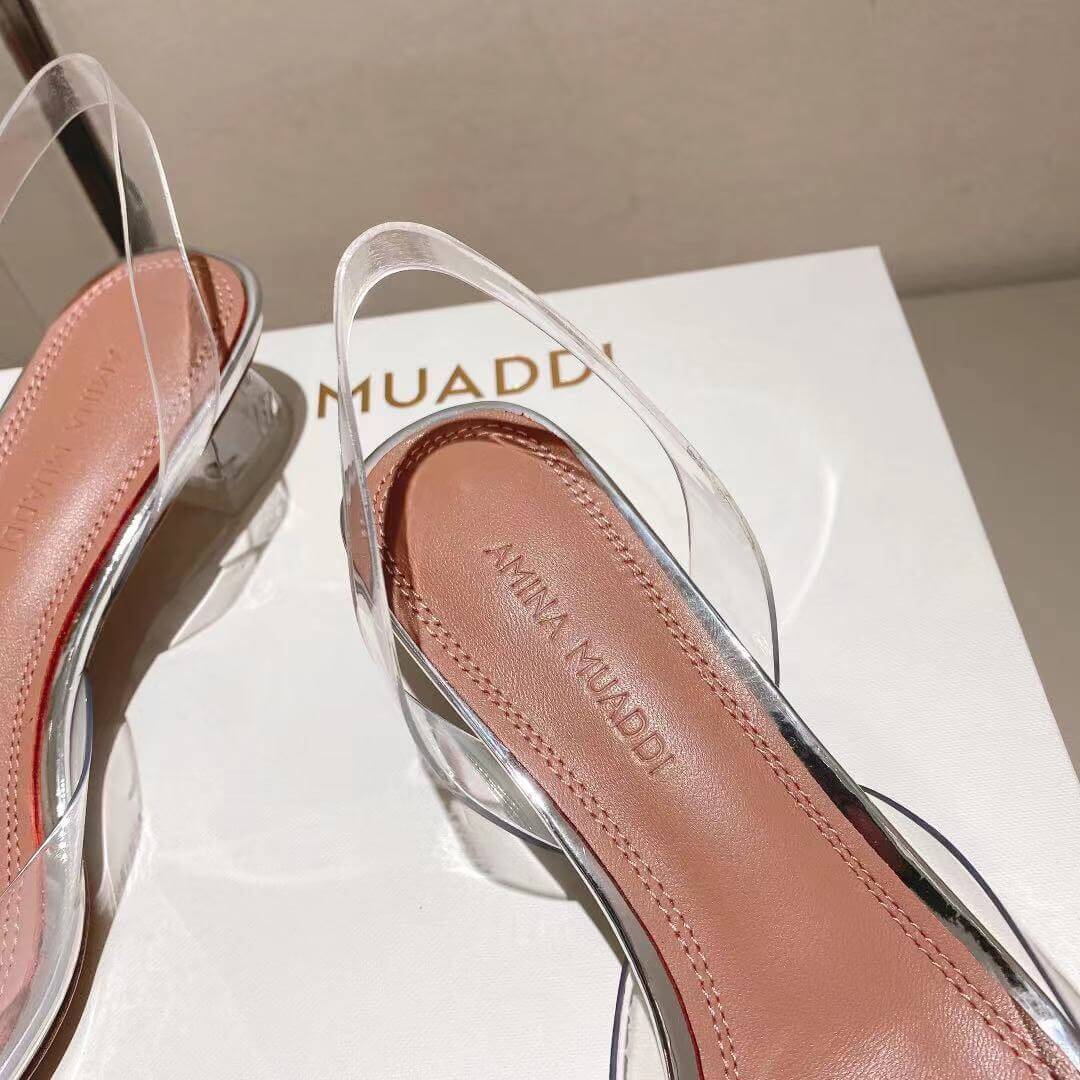 Amina Muaddi PVC Low Heels