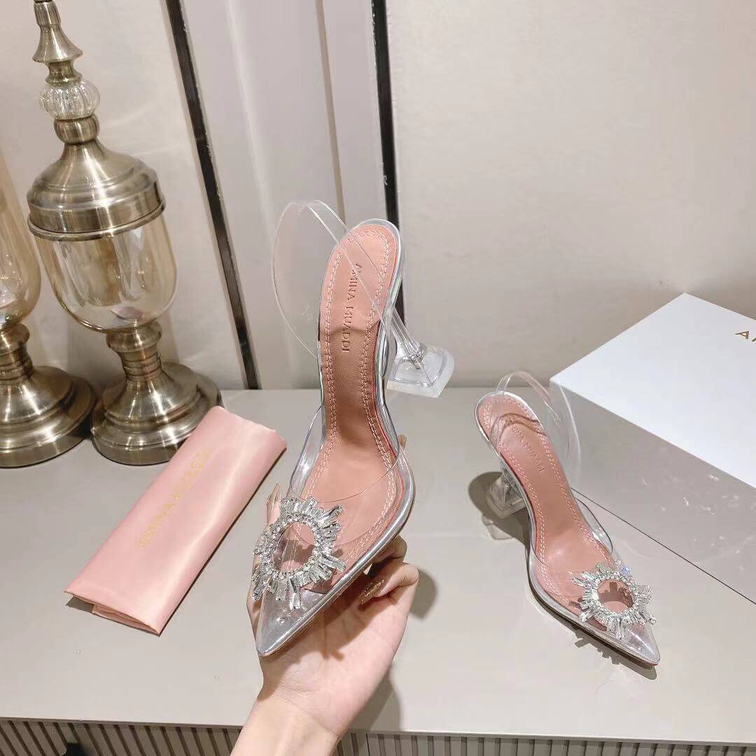 Amina Muaddi PVC High Heels