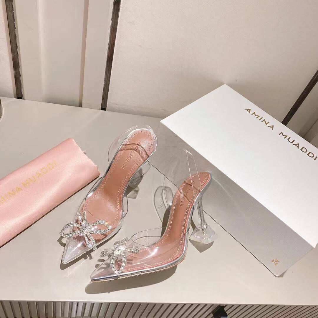 Amina Muaddi PVC High Heels