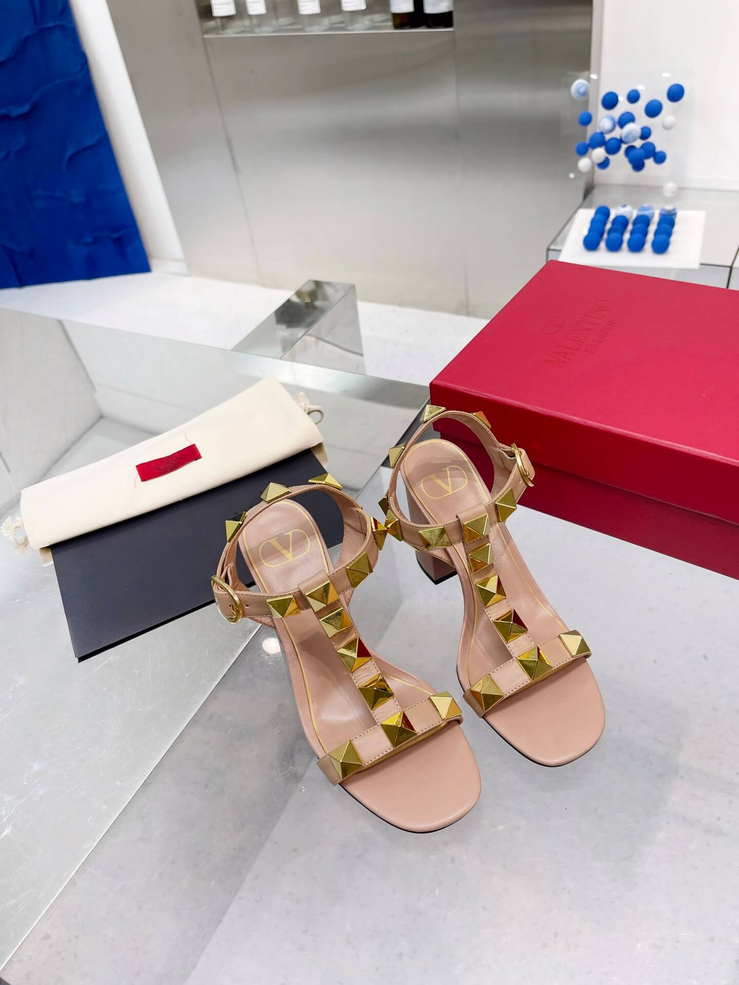 VALEN Chunky Studs Heels