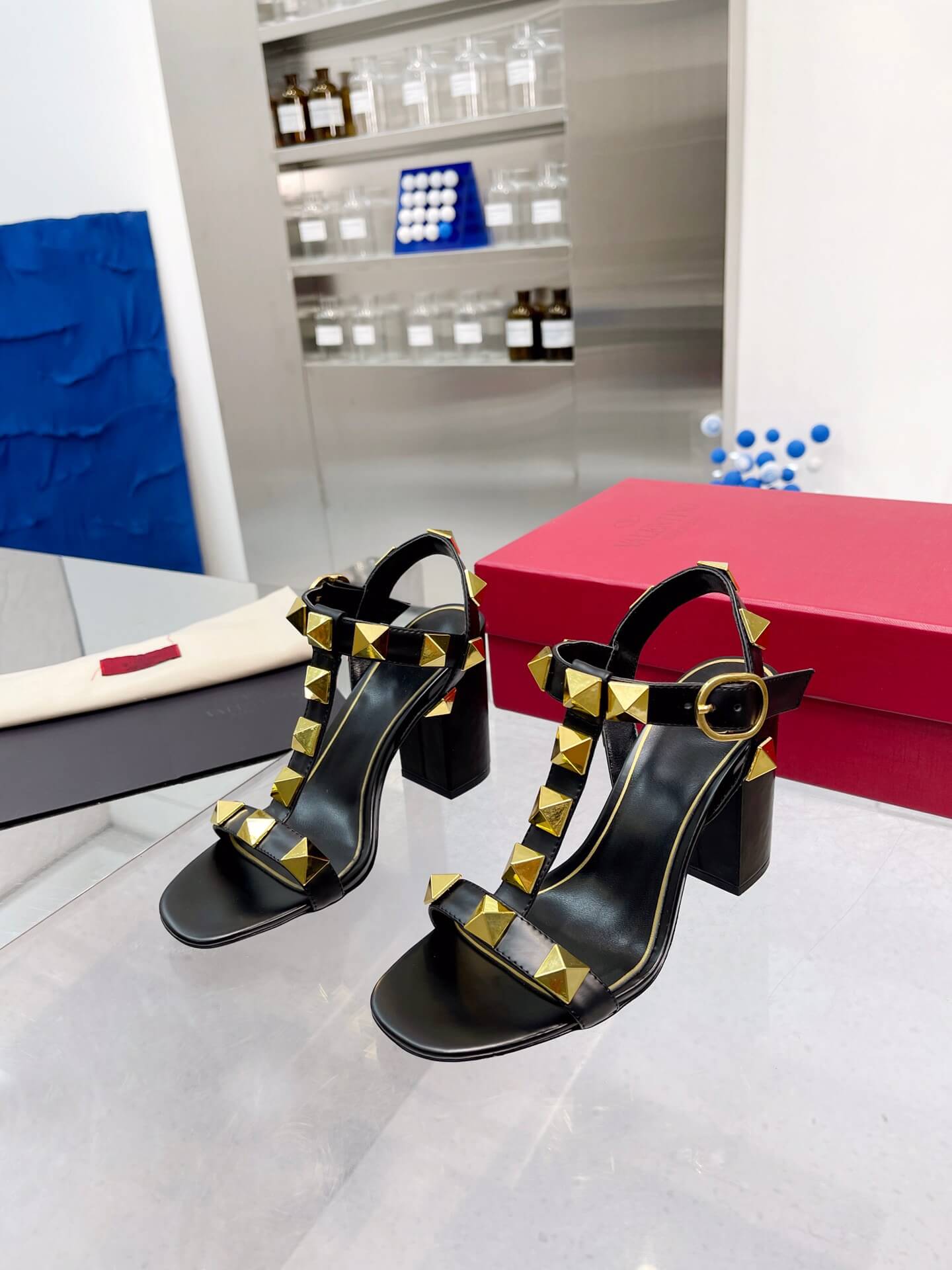 VALEN Chunky Studs Heels