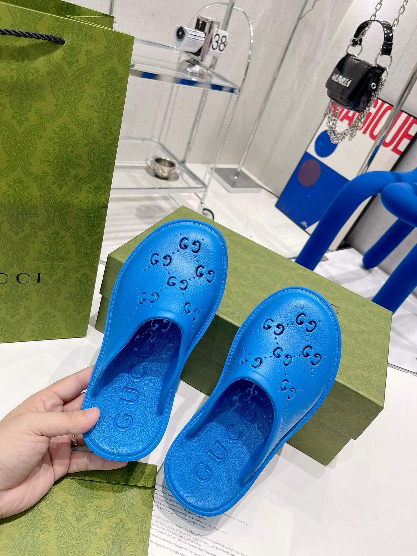 GG Platform Rubber Sandals
