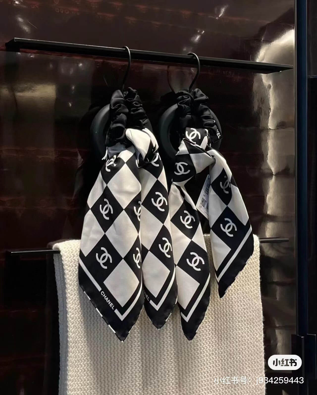 CC Silk Scarf + Hair Tie Set