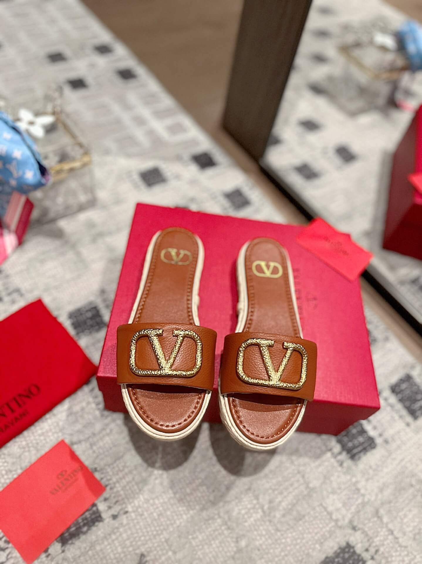 VALEN Raffia Slides