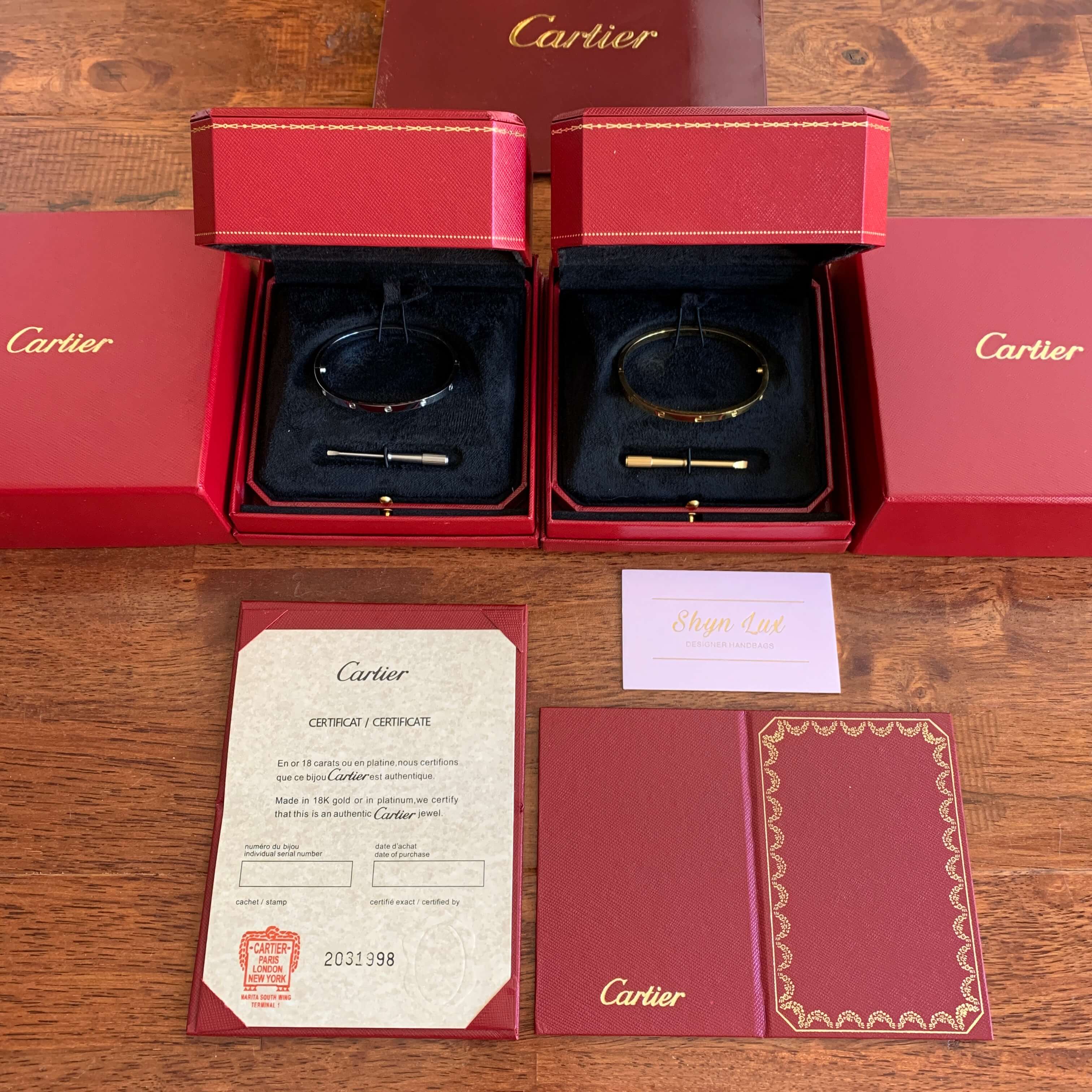 Cartier Love Bangles (Thin Band)