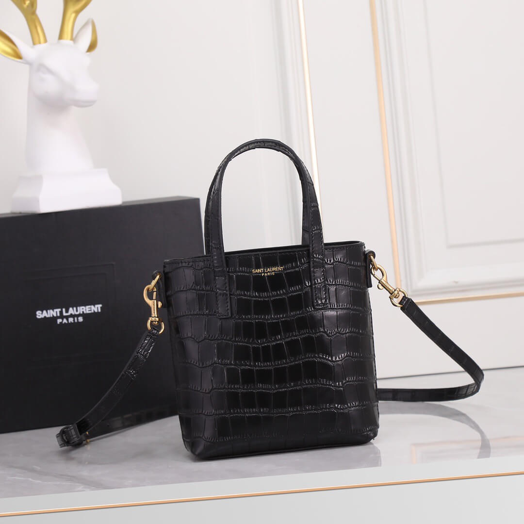 YSL Mini Tote Croc