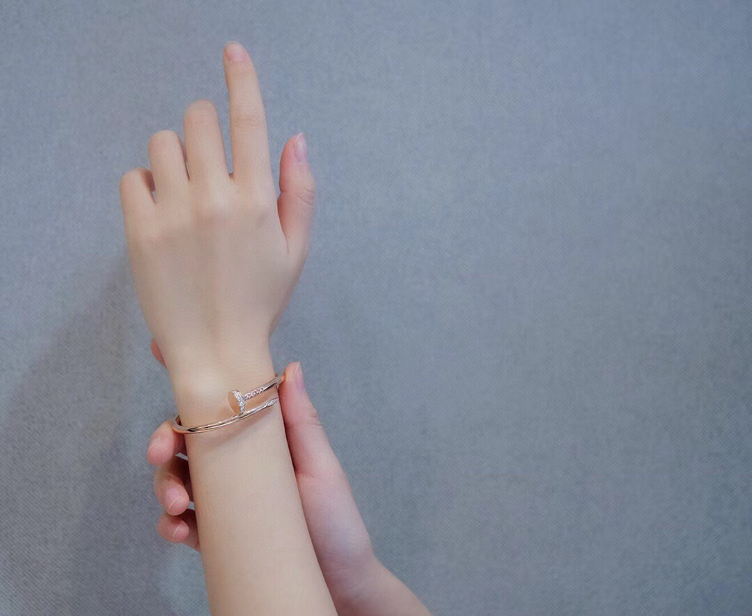 Cartier Nail Bangle with Stones