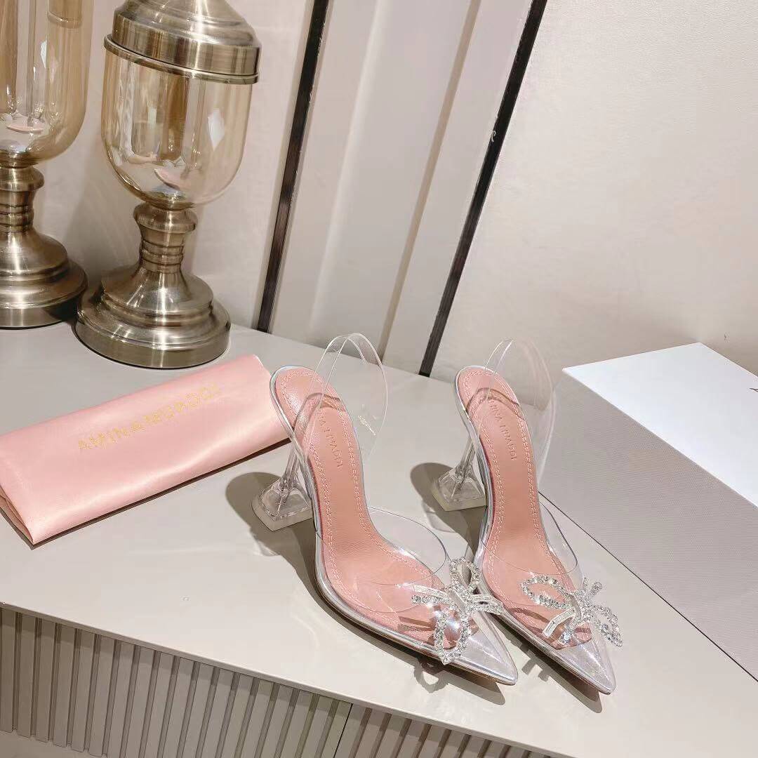 Amina Muaddi PVC High Heels