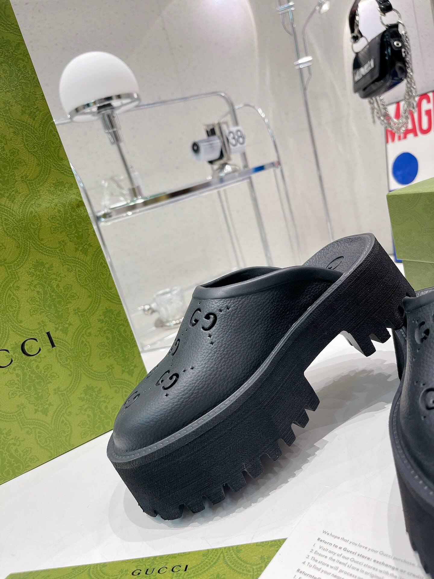 GG Platform Rubber Sandals
