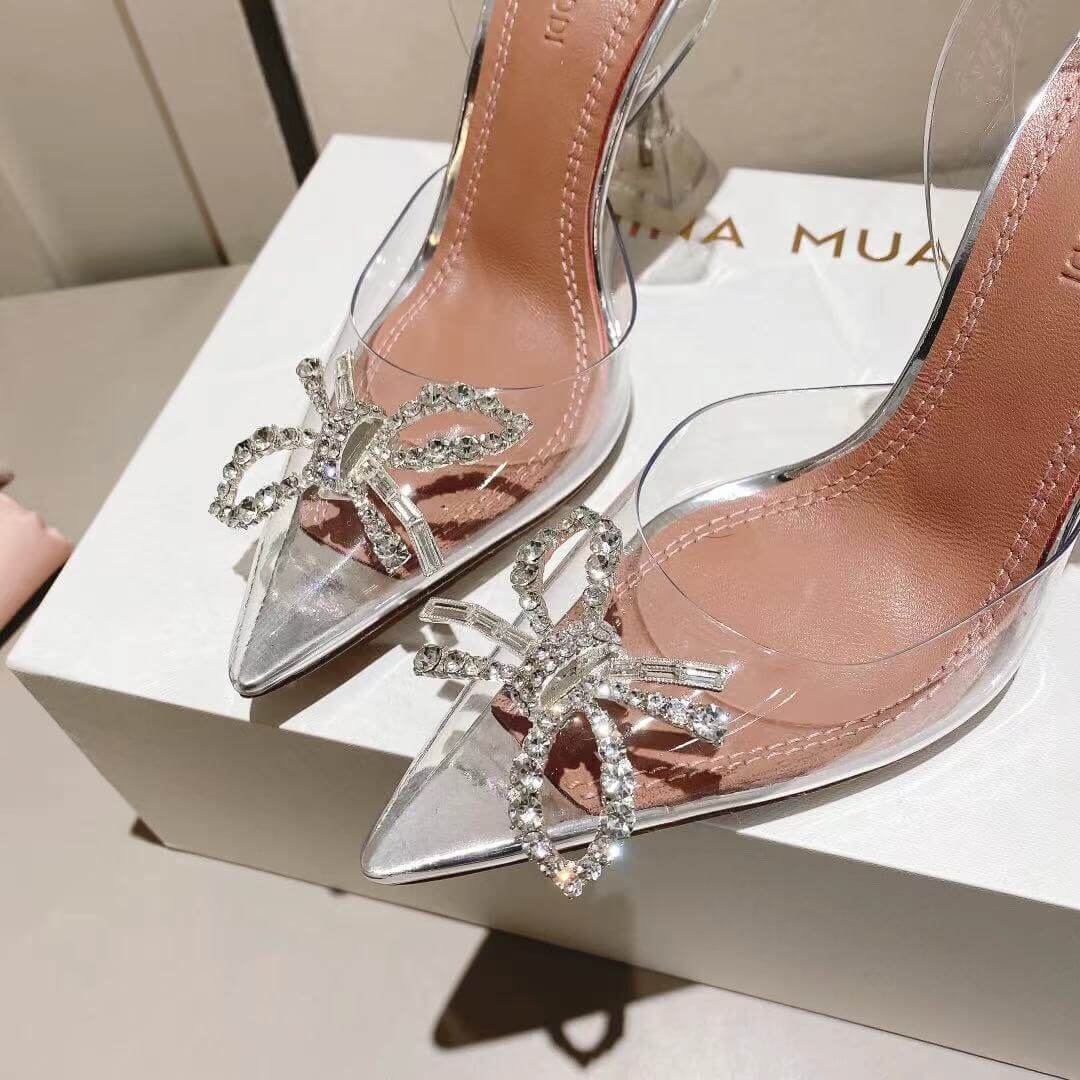 Amina Muaddi PVC High Heels