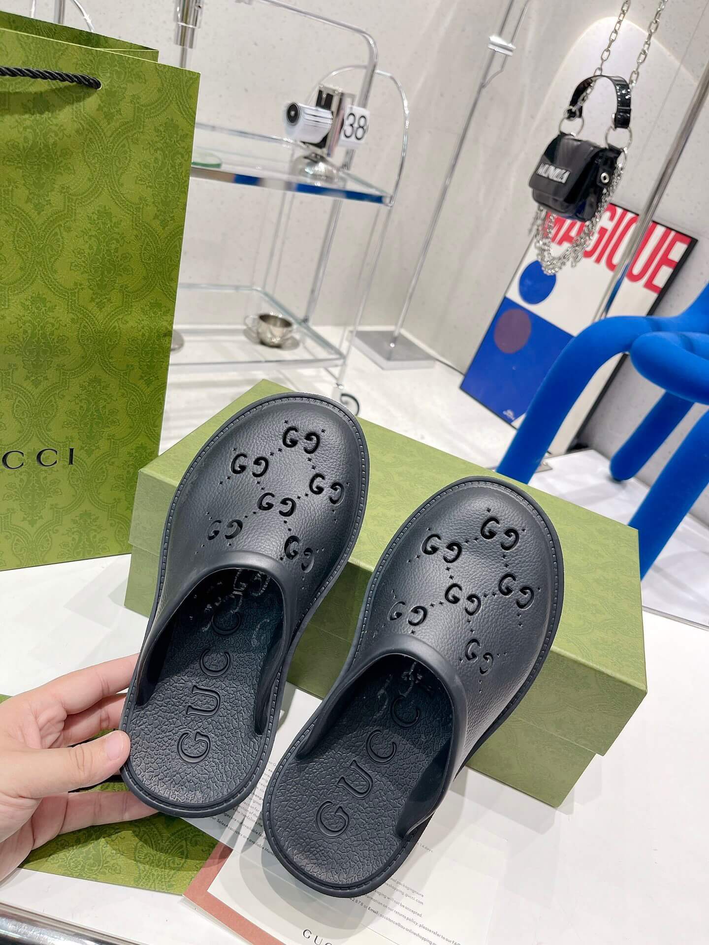 GG Platform Rubber Sandals