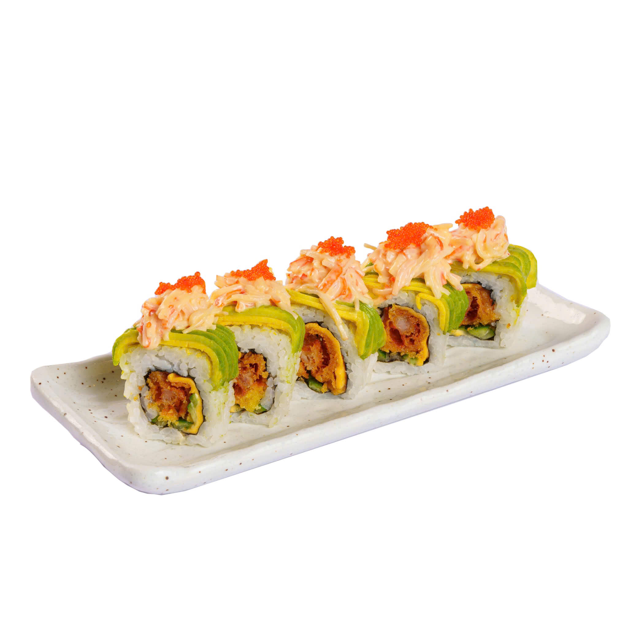 Cơm Cuộn Tôm Chiên Và Bơ Tôm chiên - Bơ béo cuộn cơm này "keo nha gái"