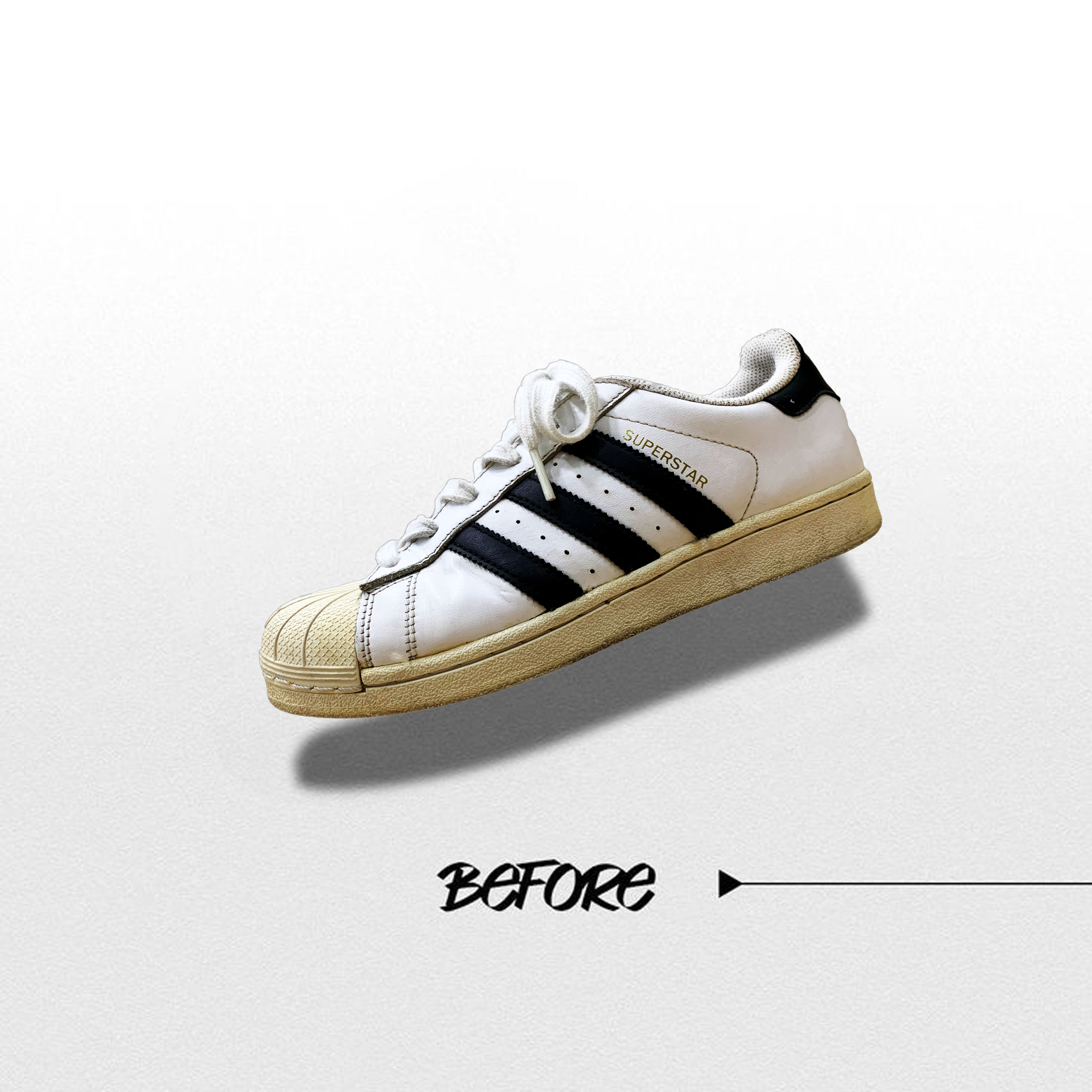 Đế giày bị ố vàng nặng