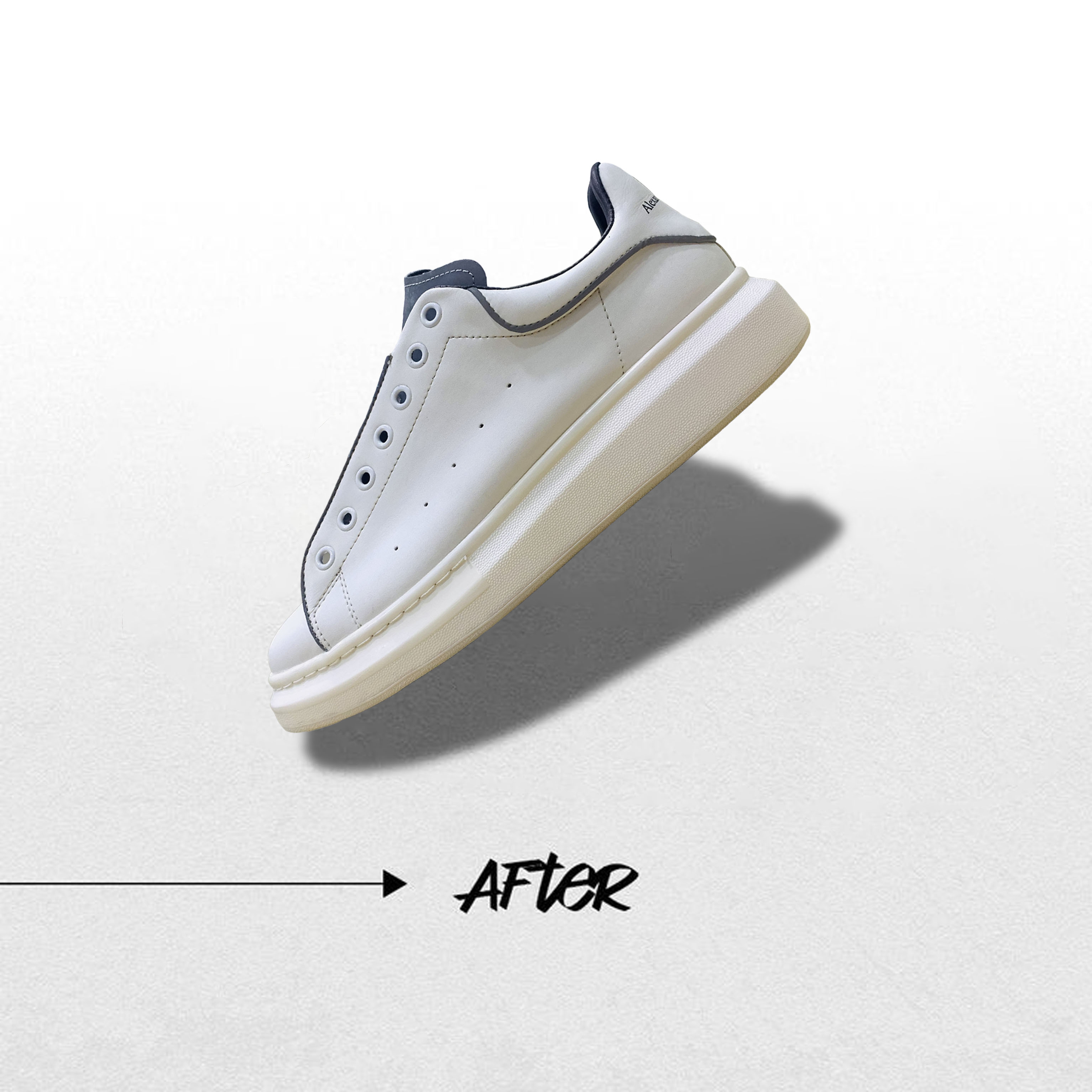 Đế giày sau khi phục hồi tại Washintown