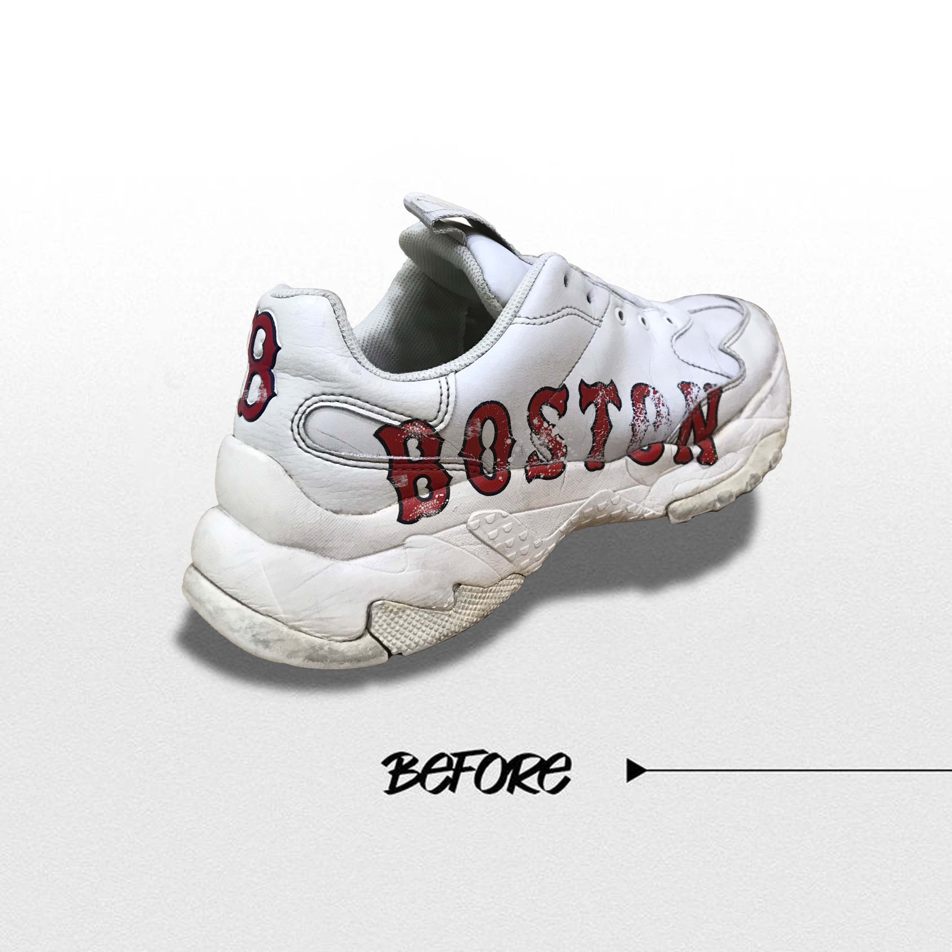 Logo giày sneaker bị mờ và bong tróc