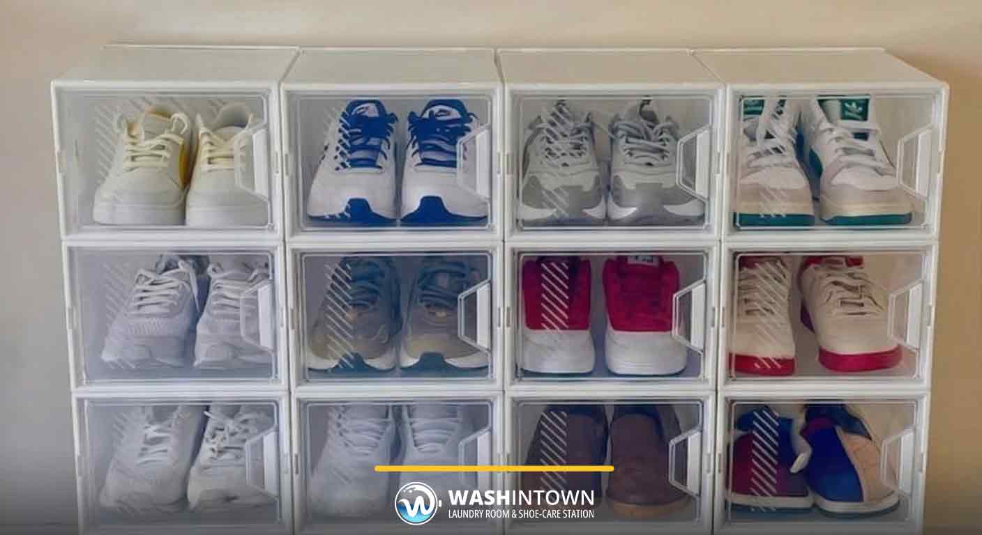 Bảo quản giày trong hộp sạch giúp ngăn chặn ố vàng