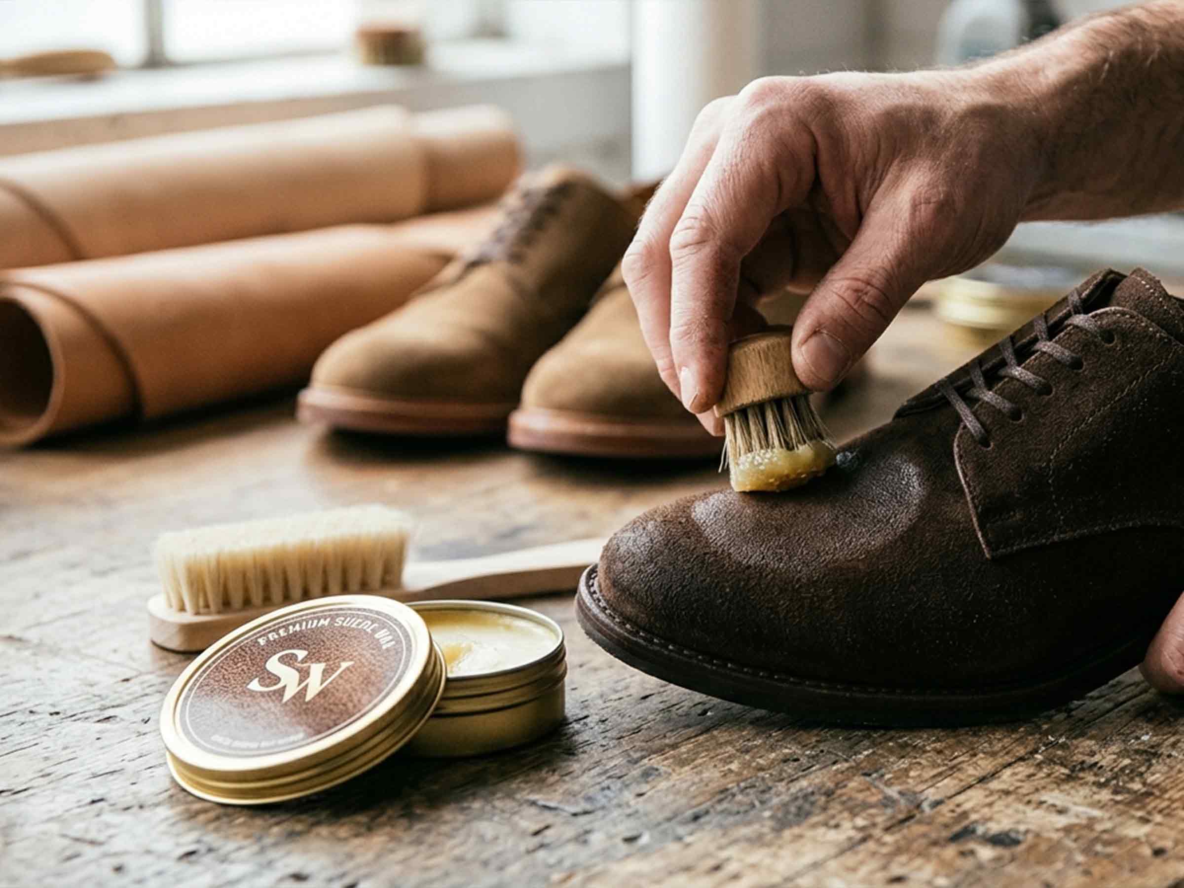 Giày da bị loang màu do giặt nước