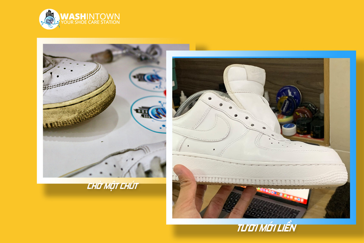 Đế giày bị trầy xước mất màu