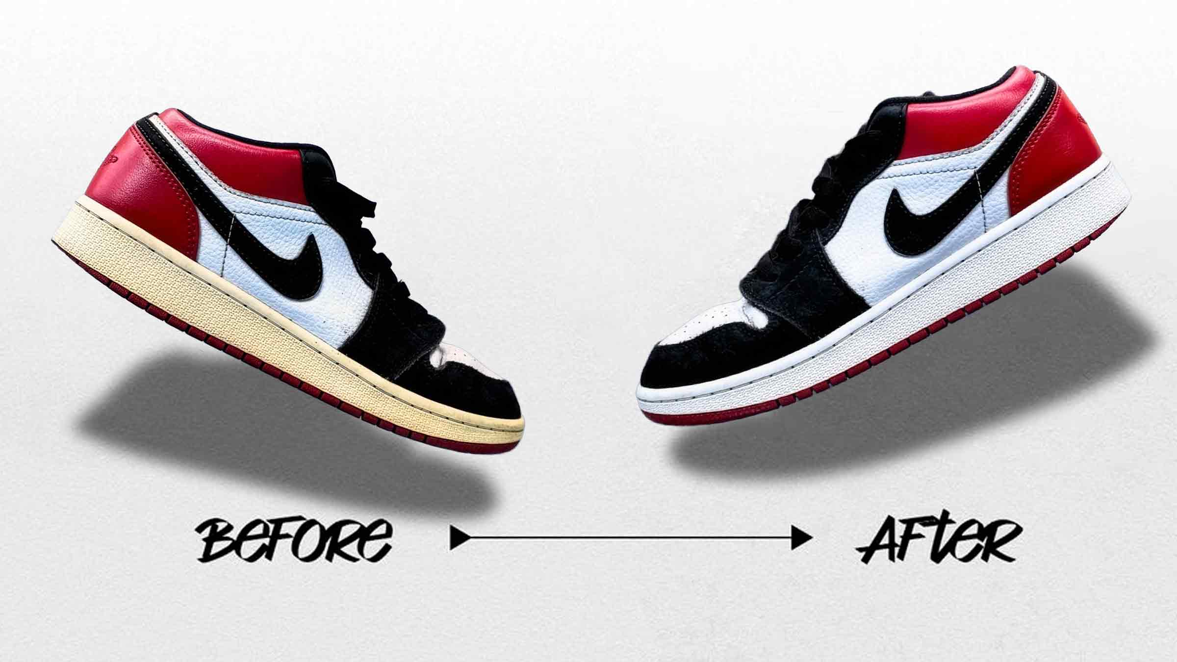 Cách làm trắng đế giày sneaker bị vàng bằng công nghệ