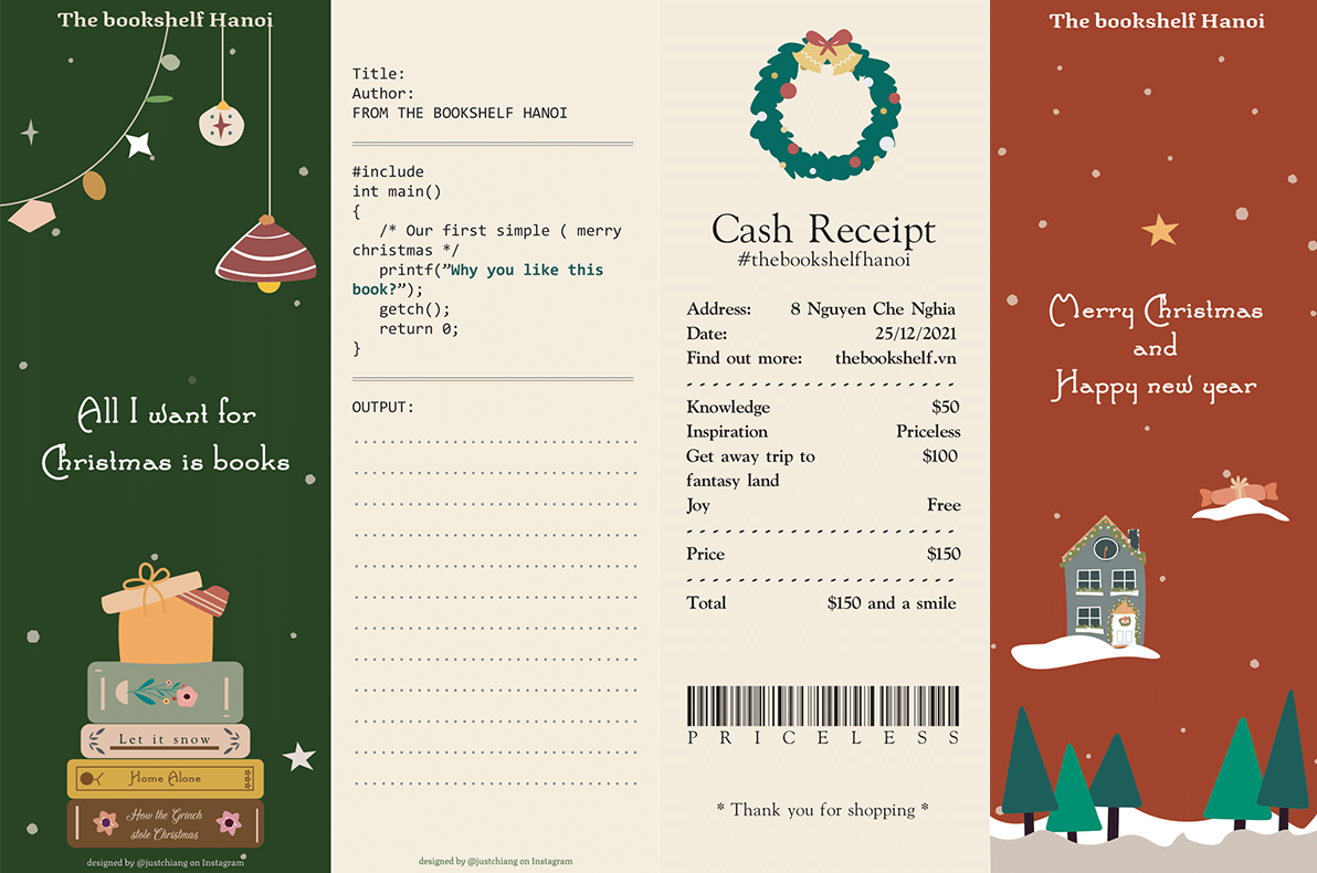 Chào mừng mùa lễ hội với bộ bookmark mới tinh mừng Giáng sinh của The Bookshelf!