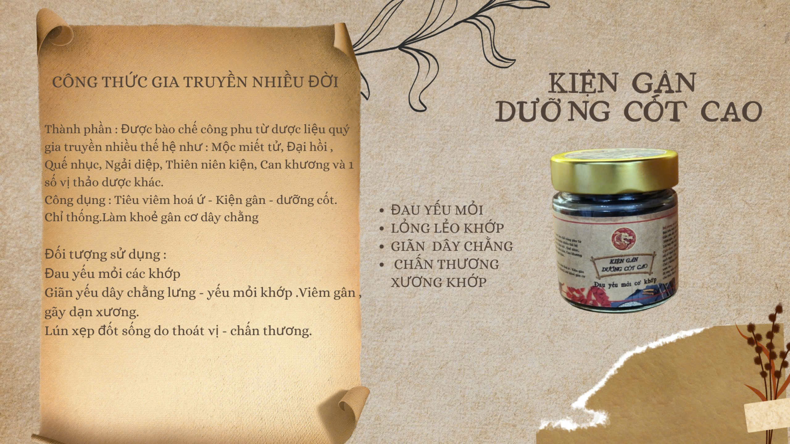 KIỆN GÂN DƯỠNG CỐT CAO