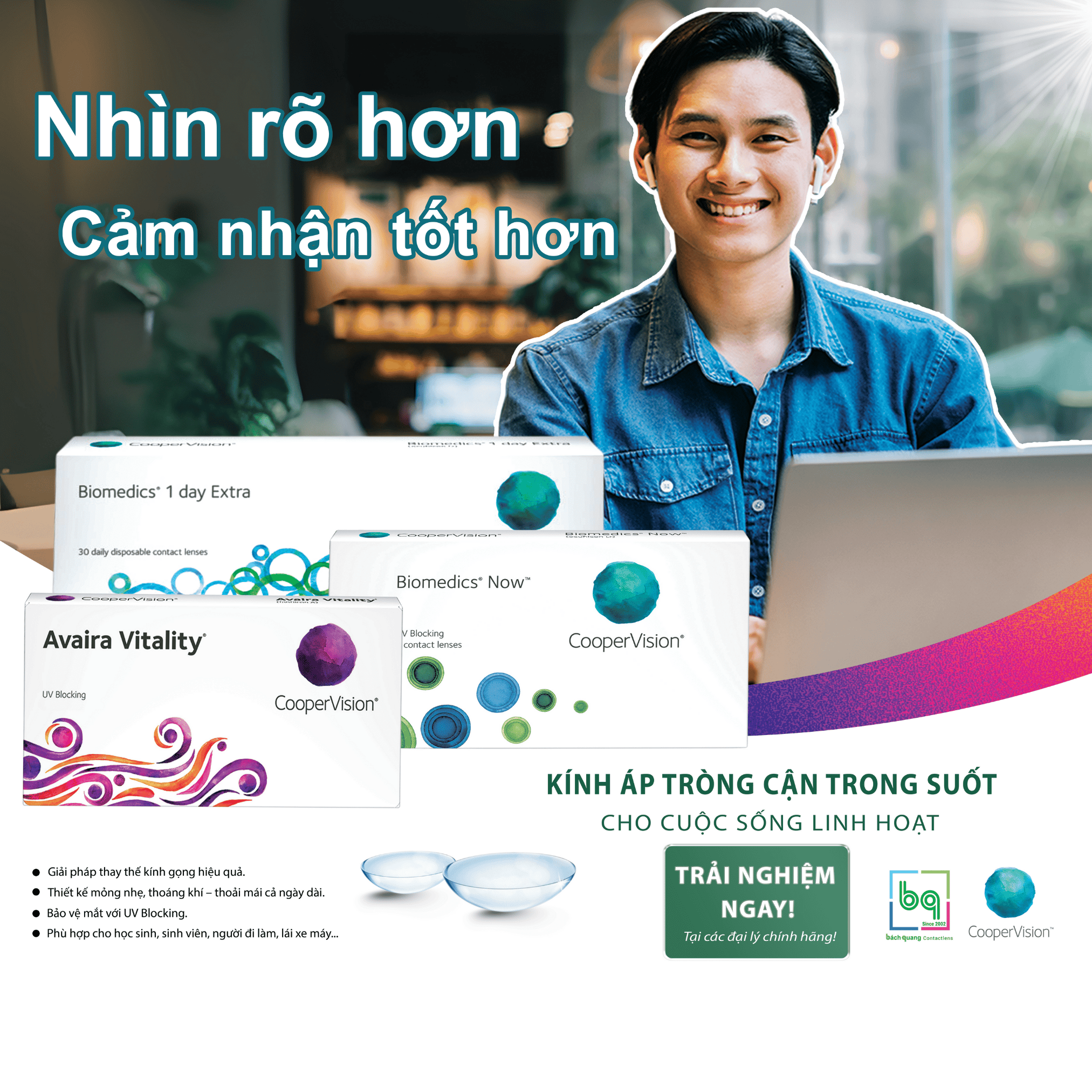 3 Giải Pháp Hoàn Hảo Cho Đôi Mắt Sáng Khỏe Cùng CooperVision