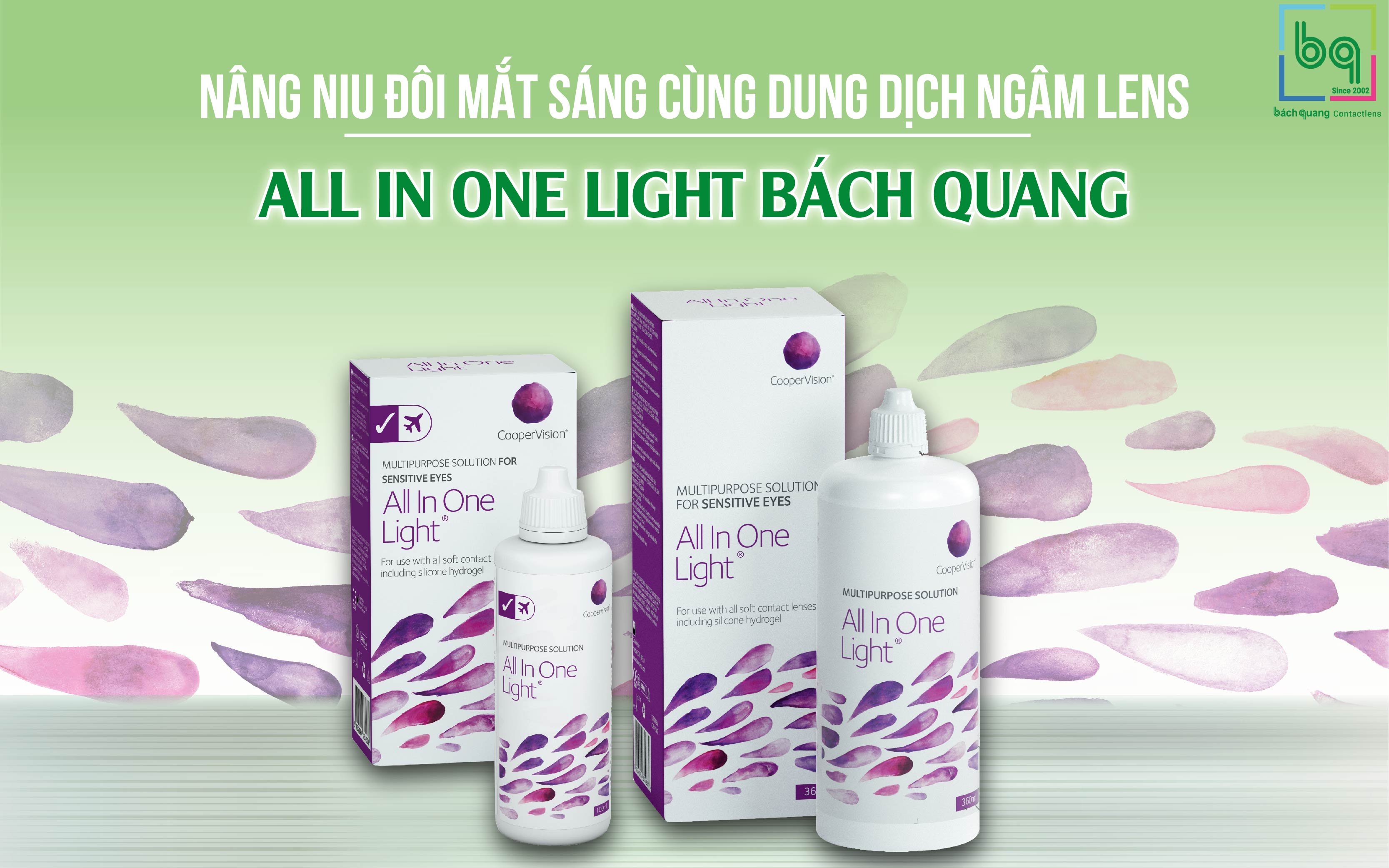 NÂNG NIU ĐÔI MẮT SÁNG CÙNG DUNG DỊCH NGÂM LENS - ALL IN ONE LIGHT BÁCH QUANG