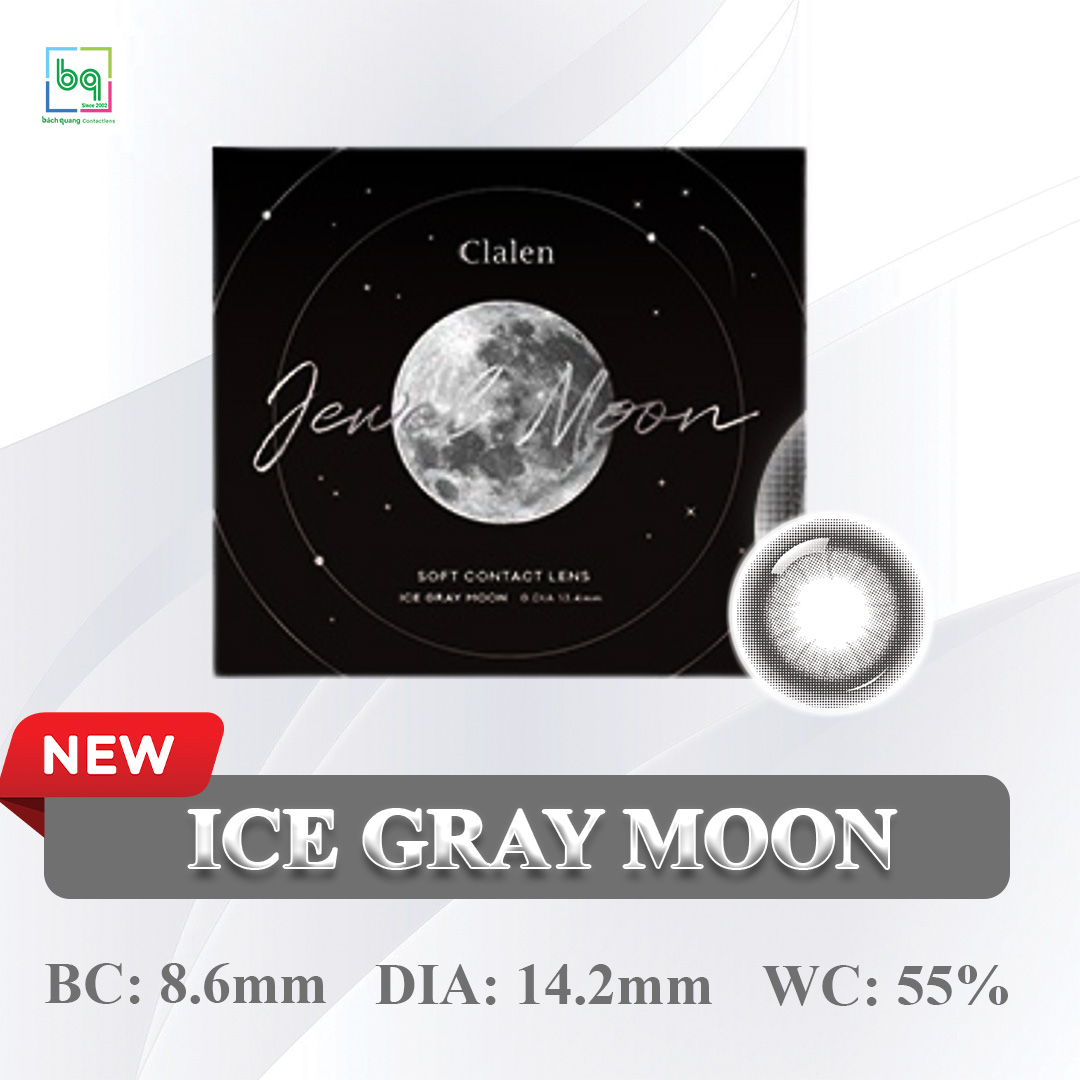 Ice Gray Moon Iris – Kính Áp Tròng Sắc Xám Lạnh - Chuyển Sắc Tinh Tế, Chuẩn Trend
