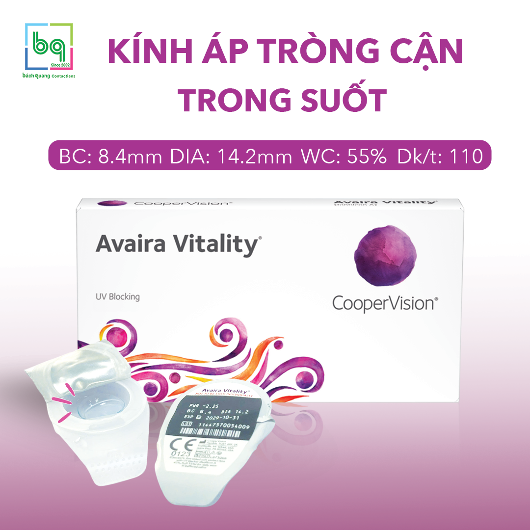 AVAIRA VITALITY - Kính áp tròng Nhẹ Như Không, Êm Cả Ngày Dài