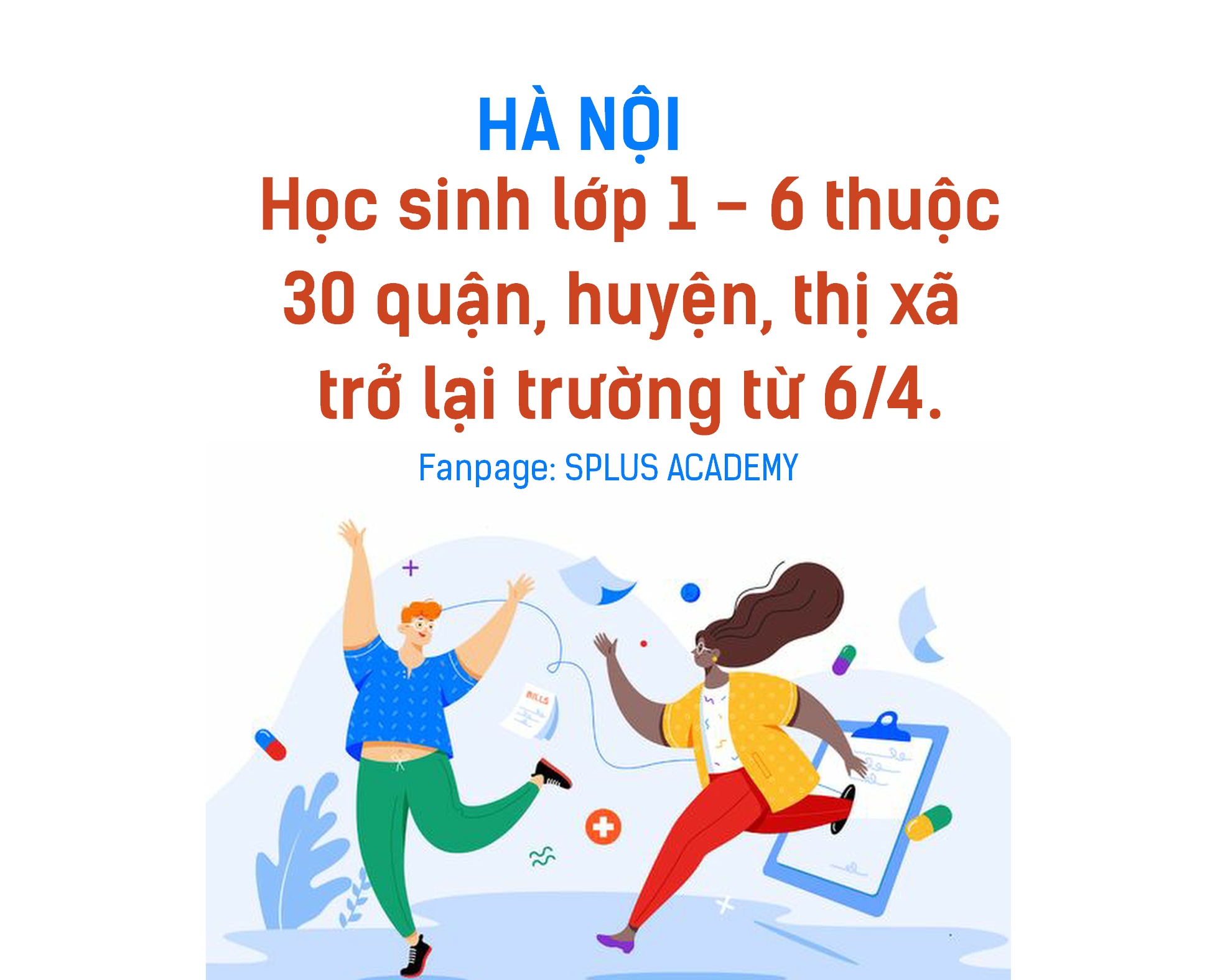 Học sinh lớp 1 đến lớp 6 Hà Nội đến trường từ 6/4