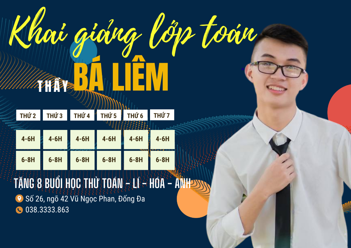 KHAI GIẢNG LỚP TOÁN THẦY BÁ LIÊM - HỌC SỚM GIẢM SÂU - ĐIỂM SỐ DẪN ĐẦU