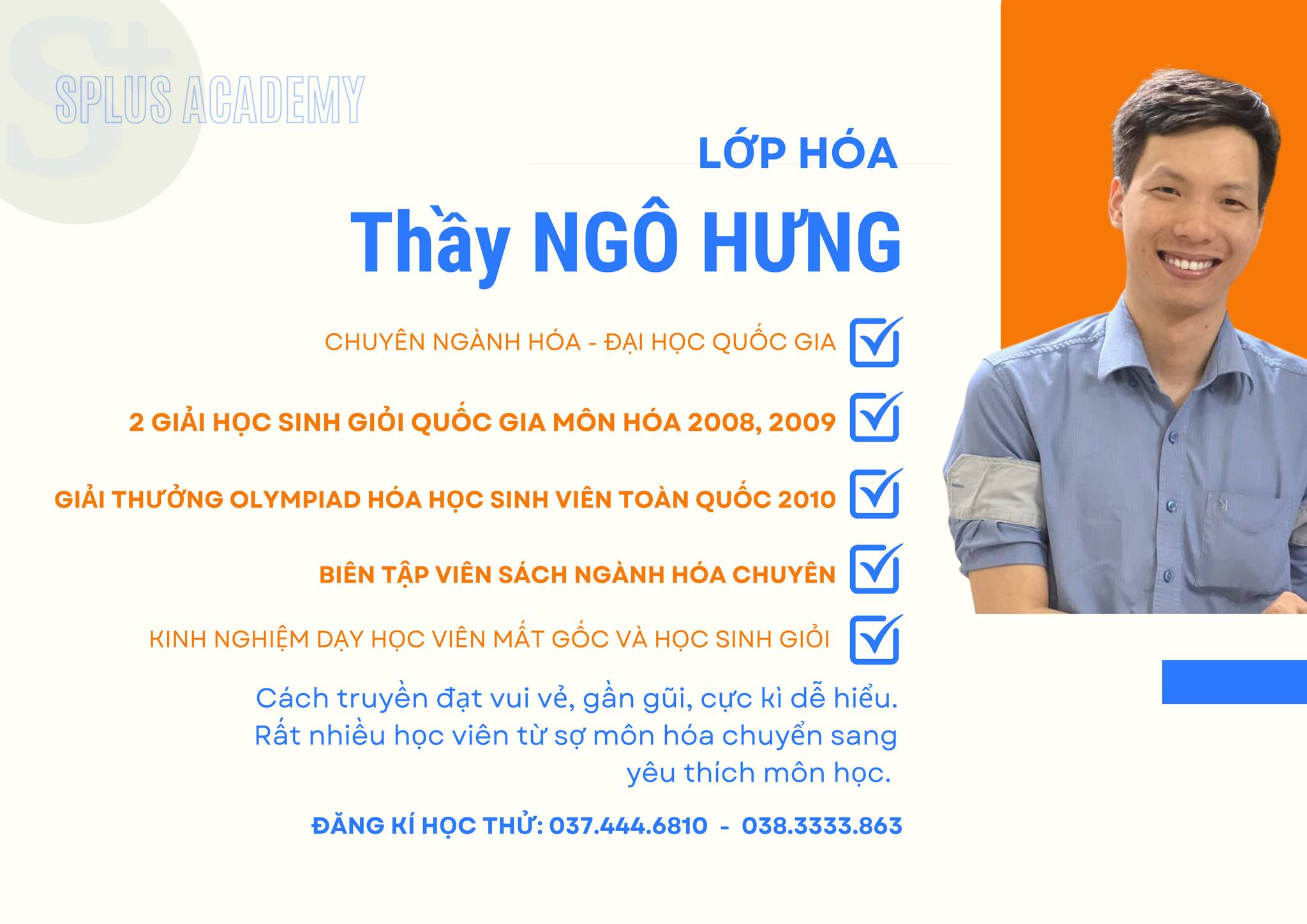 LỚP HÓA CHUYÊN THẦY NGÔ HƯNG - DÀNH CHO HỌC SINH THI CHUYÊN THCS