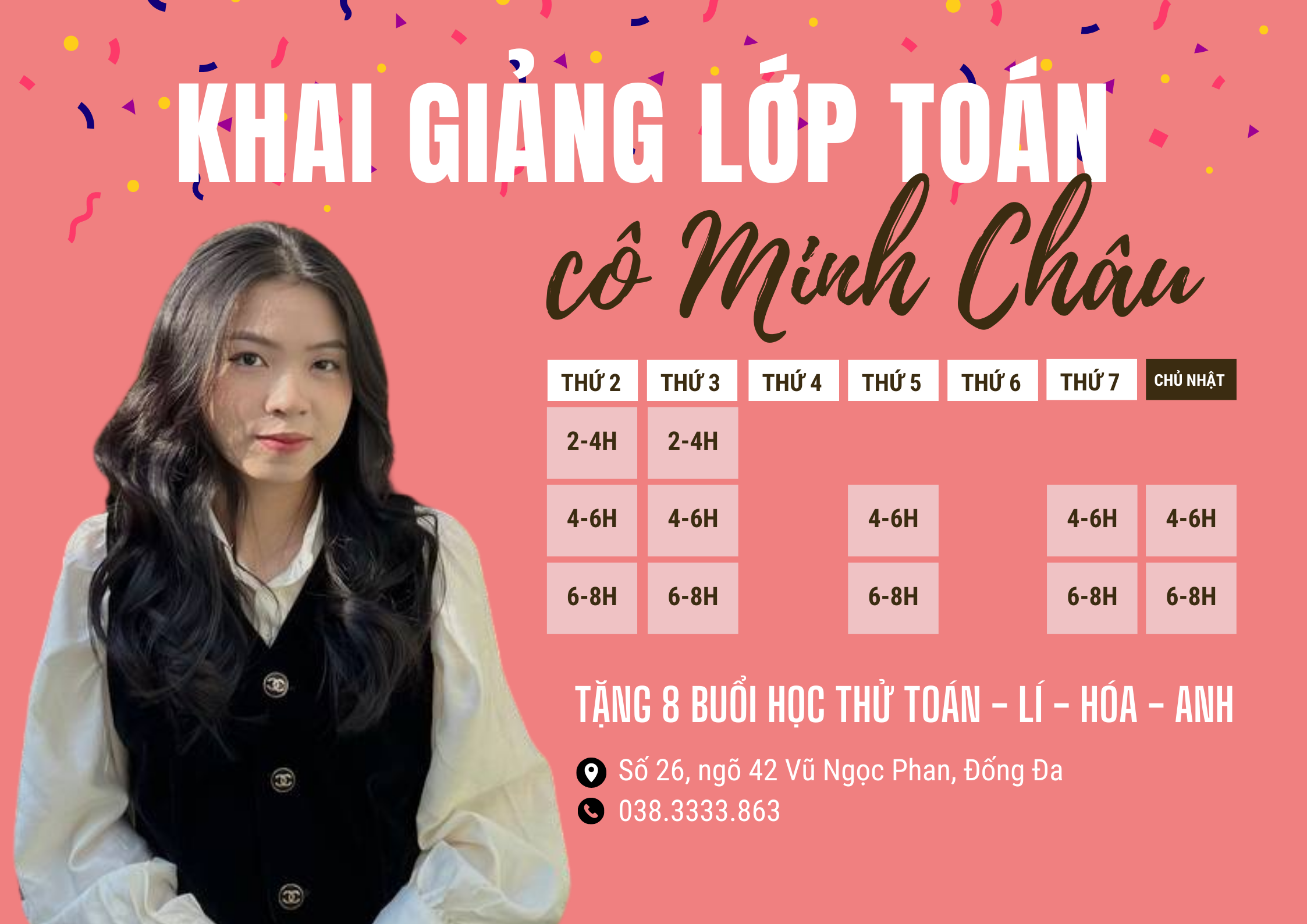 KHAI GIẢNG LỚP TOÁN CÔ MINH CHÂU - HỌC TRƯỚC CHƯƠNG TRÌNH