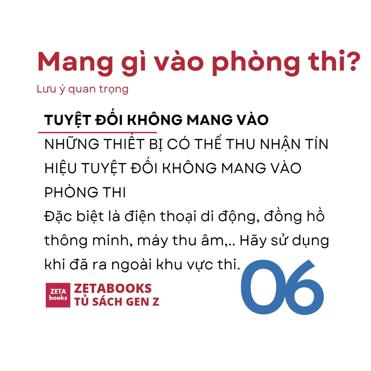 Được mang gì vào phòng thi??