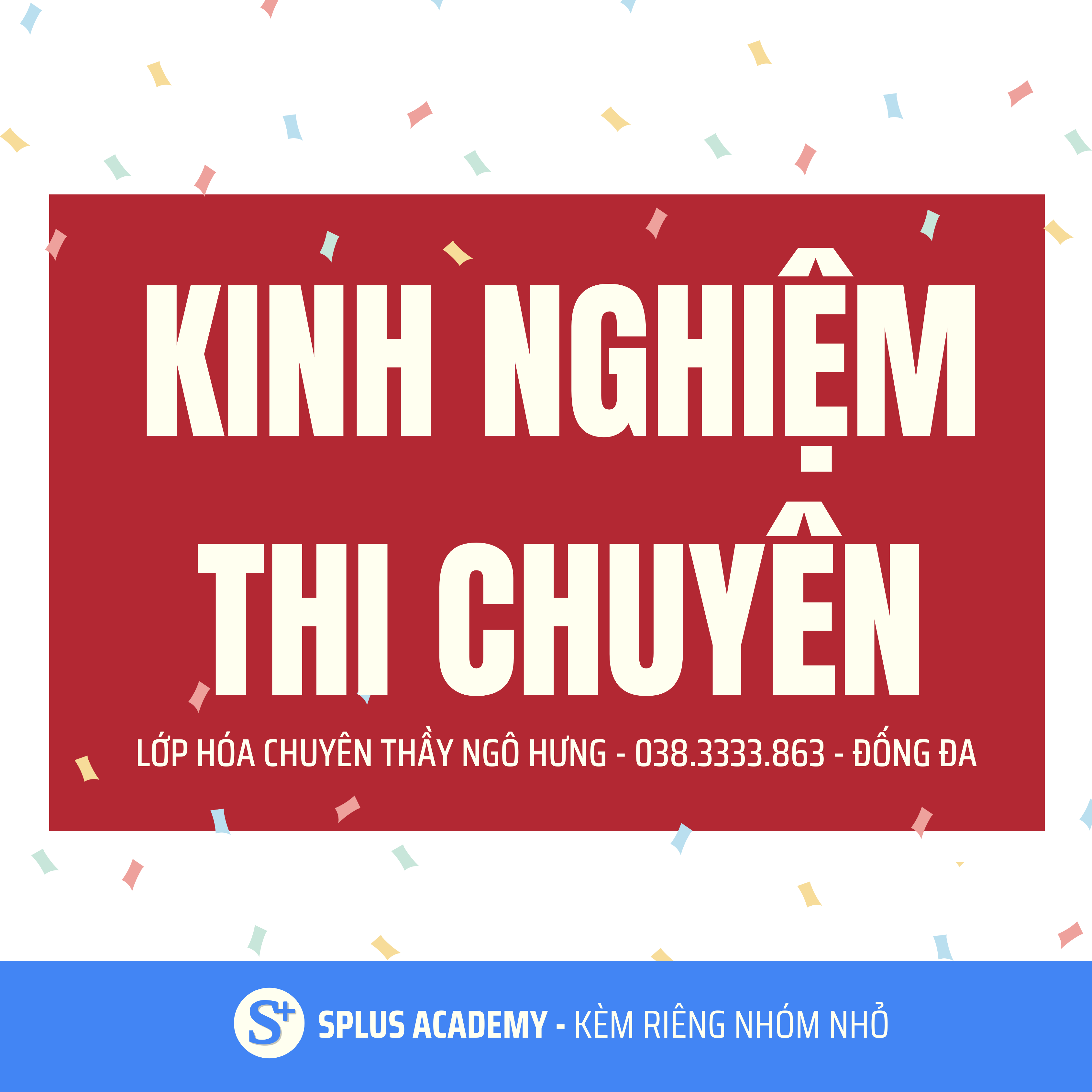 Kinh nghiệm thi chuyên