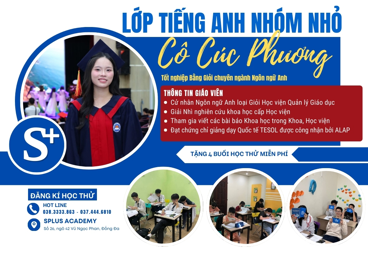 KHAI GIẢNG LỚP ANH CÔ CÚC PHƯƠNG - BẰNG GIỎI NGÔN NGỮ ANH - LUYỆN THI NHÓM NHỎ