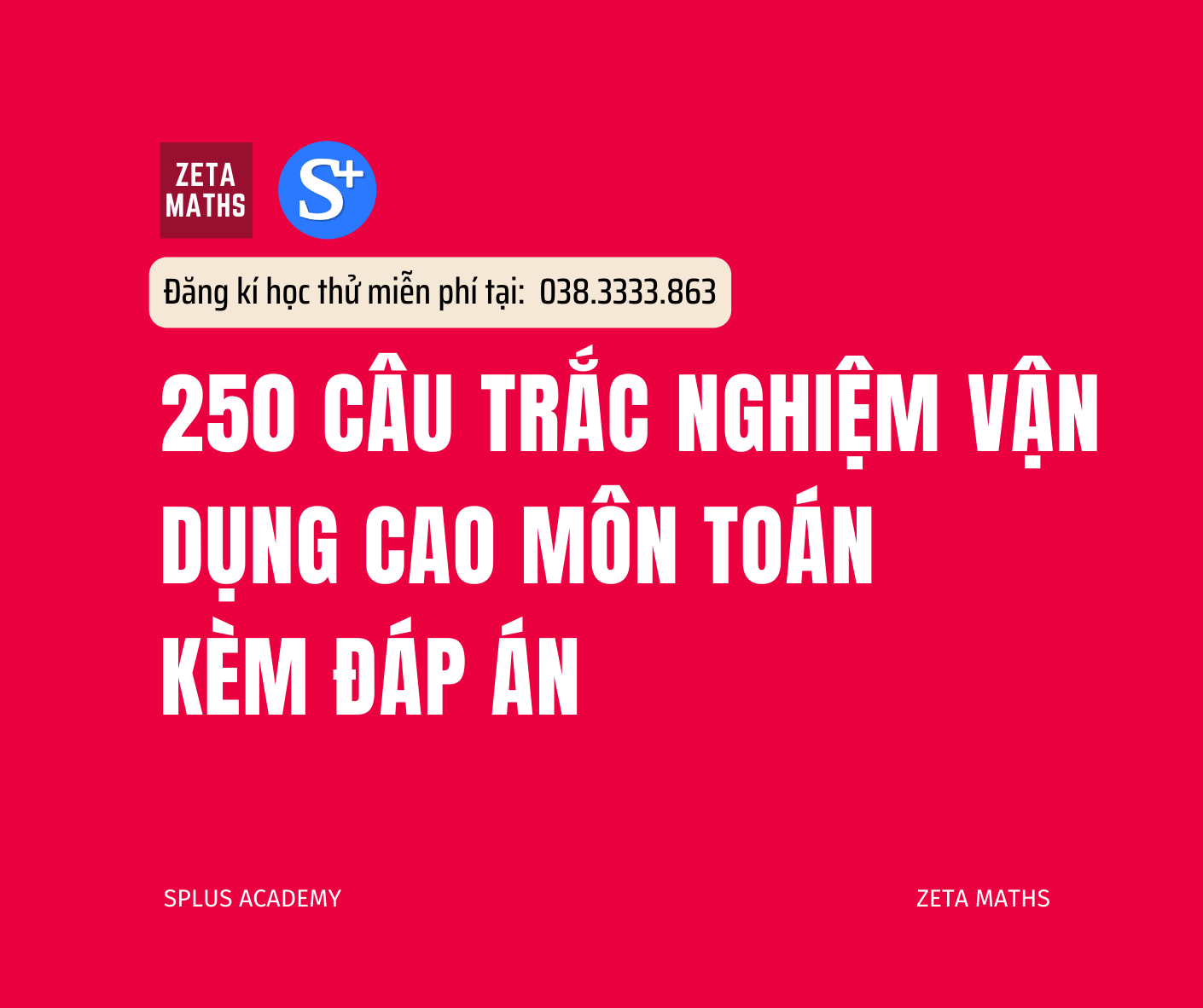 250 CÂU HỎI TRẮC NGHIỆM VẬN DỤNG CAO MÔN TOÁN KÈM ĐÁP ÁN