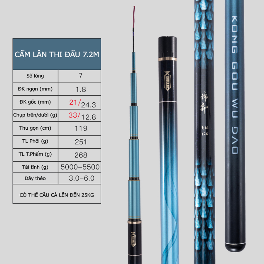 Cần Câu Đài Săn Hàng Lão Ngư Cẩm Lân-Bản Thi Đấu