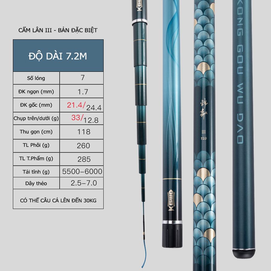 Cần Câu Đài Săn Hàng Lão Ngư Cẩm Lân Thế Hệ 3
