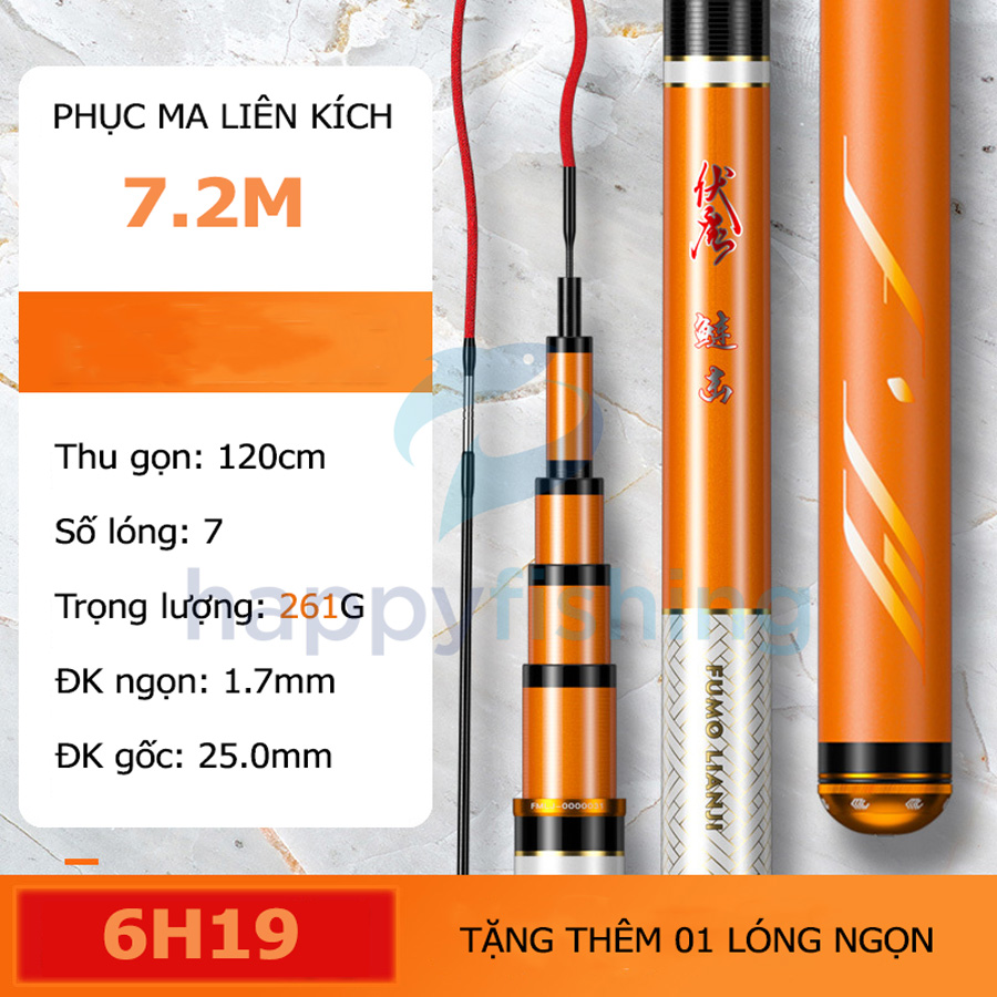 Cần Câu Carbon Siêu Nhẹ Siêu Cứng MC Phục Ma Liên Kích 6H- Bản Mới 2021 Chuyên Săn Hàng